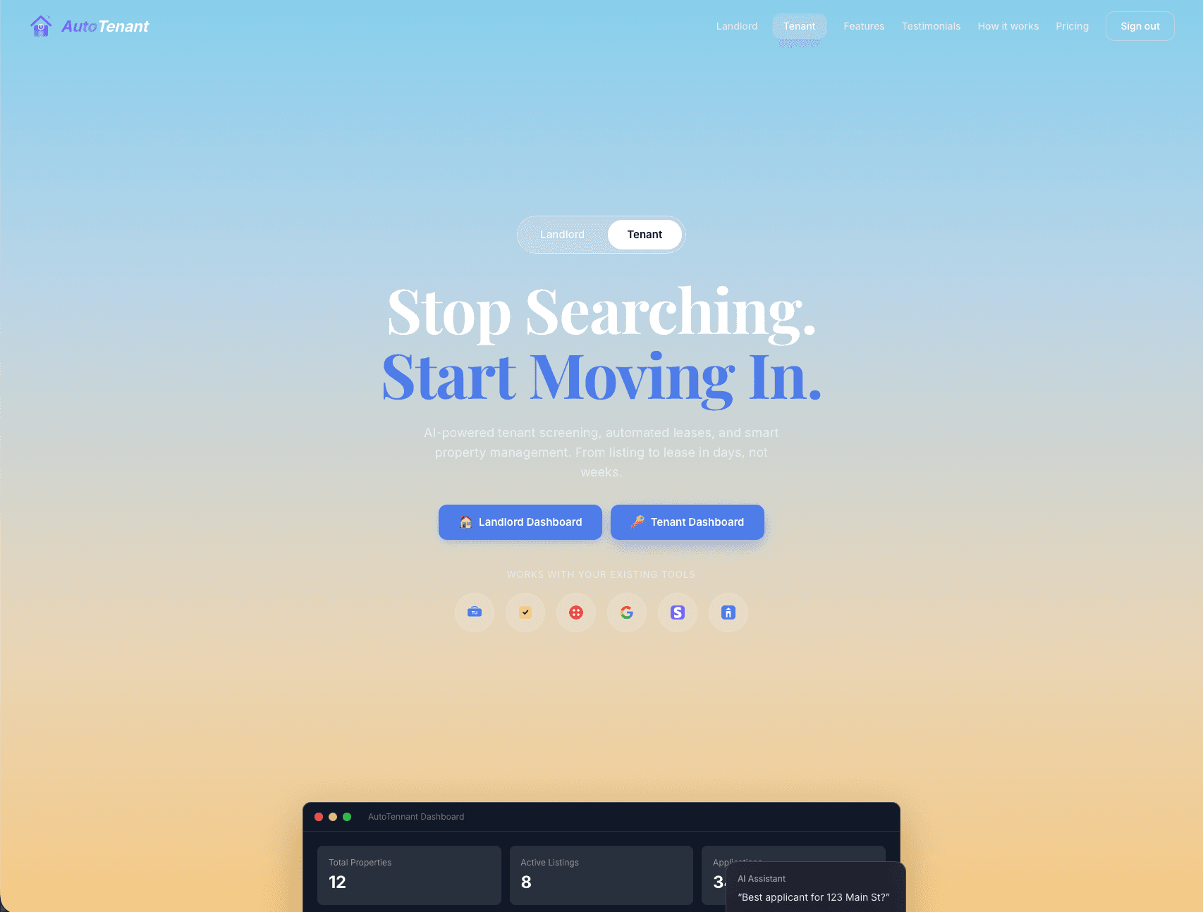 AutoTenant screenshot
